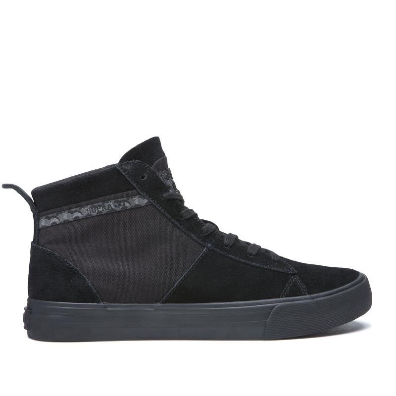 Buty Supra STACKS MID - Sneakersy Wysokie Męskie - Czarne (MDZY-14720)